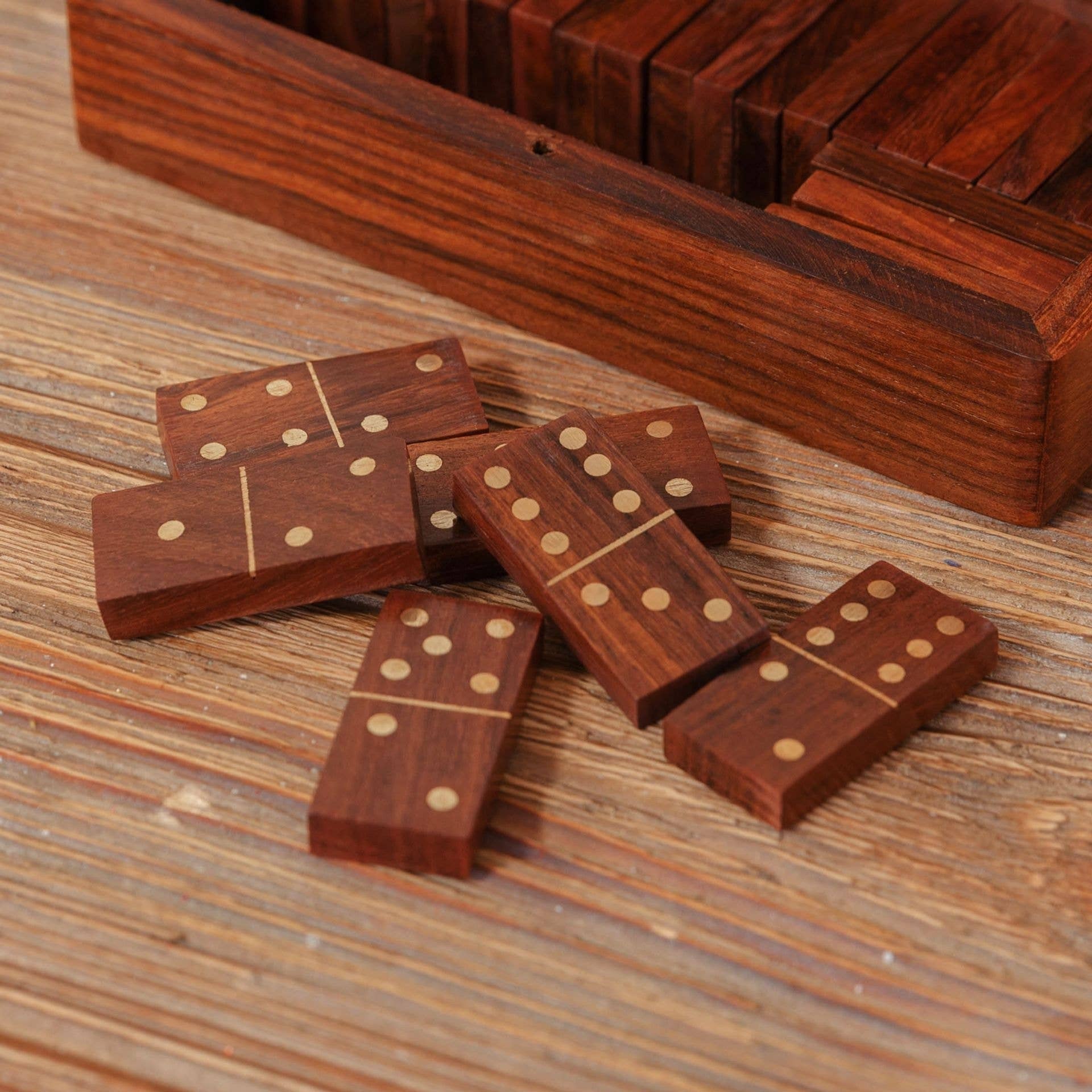 Harvey Makin Dominoes In Wooden Box