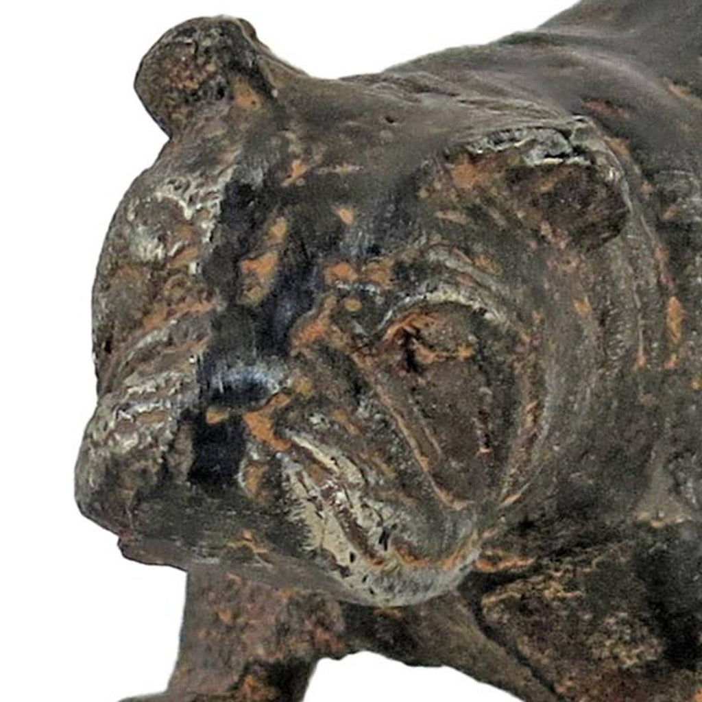 Foreside Home & Garden - Rustic Distressed Cast Iron Bulldog Figurine Dog Decor Regular