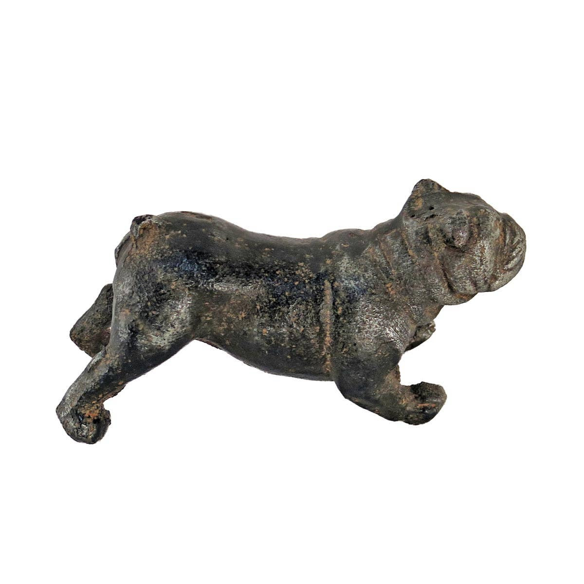 Foreside Home & Garden - Rustic Distressed Cast Iron Bulldog Figurine Dog Decor Regular