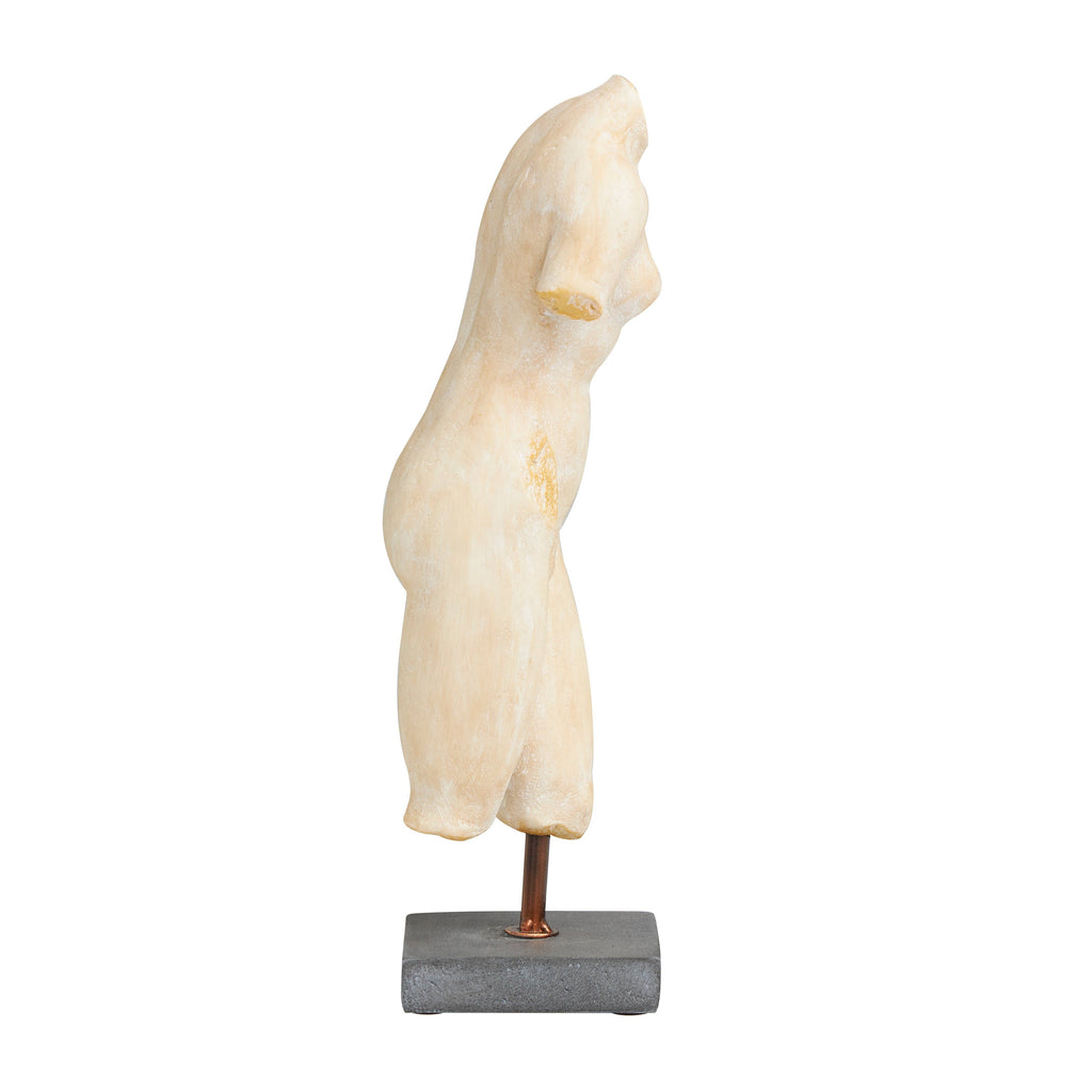 Modern Cream Polystone Woman Sculpture Regular