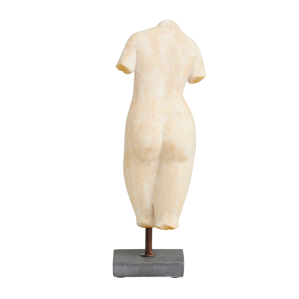 Modern Cream Polystone Woman Sculpture Regular