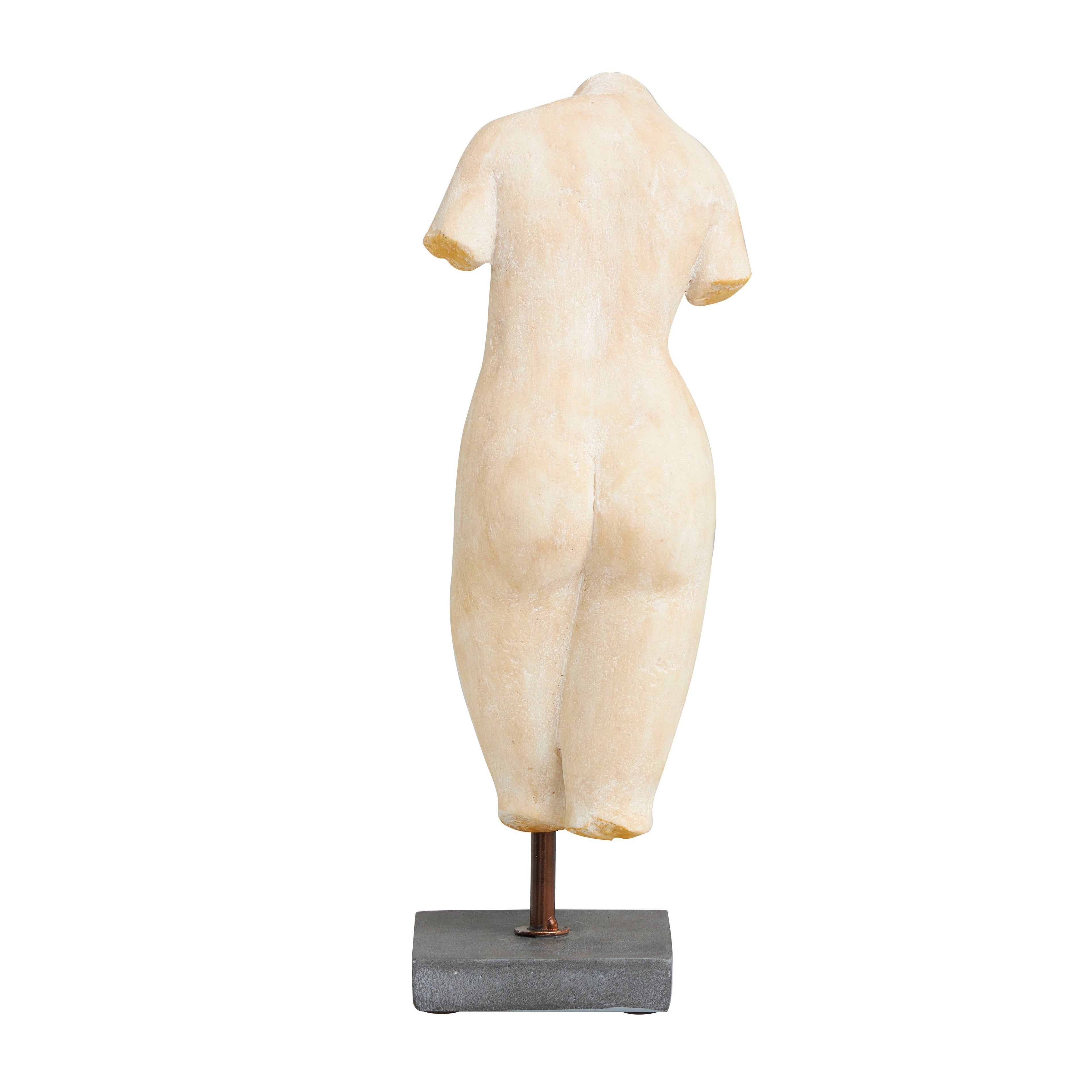 Modern Cream Polystone Woman Sculpture Regular