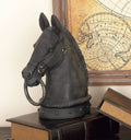 Traditional Black Polystone Sculpture