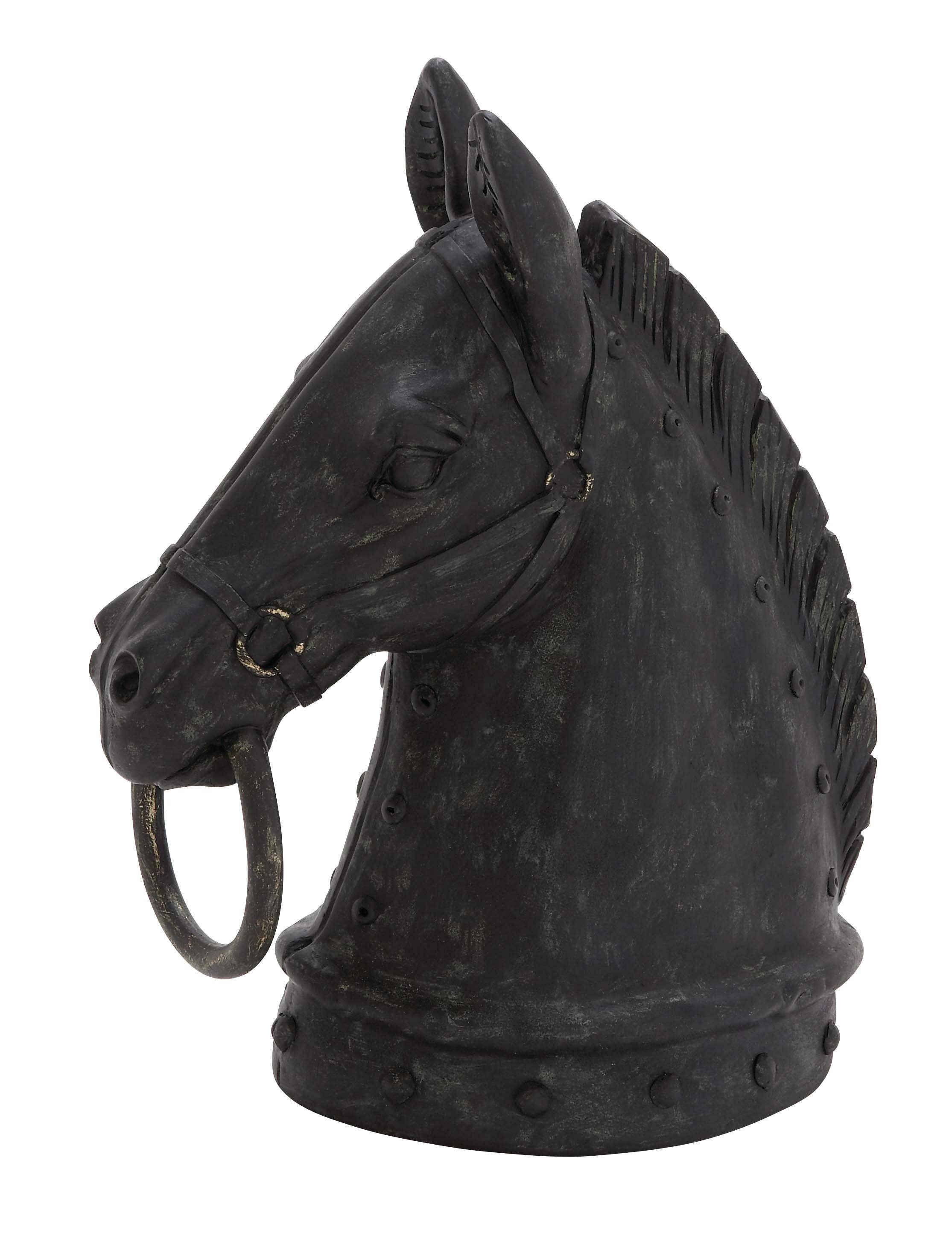 Traditional Black Polystone Sculpture Regular