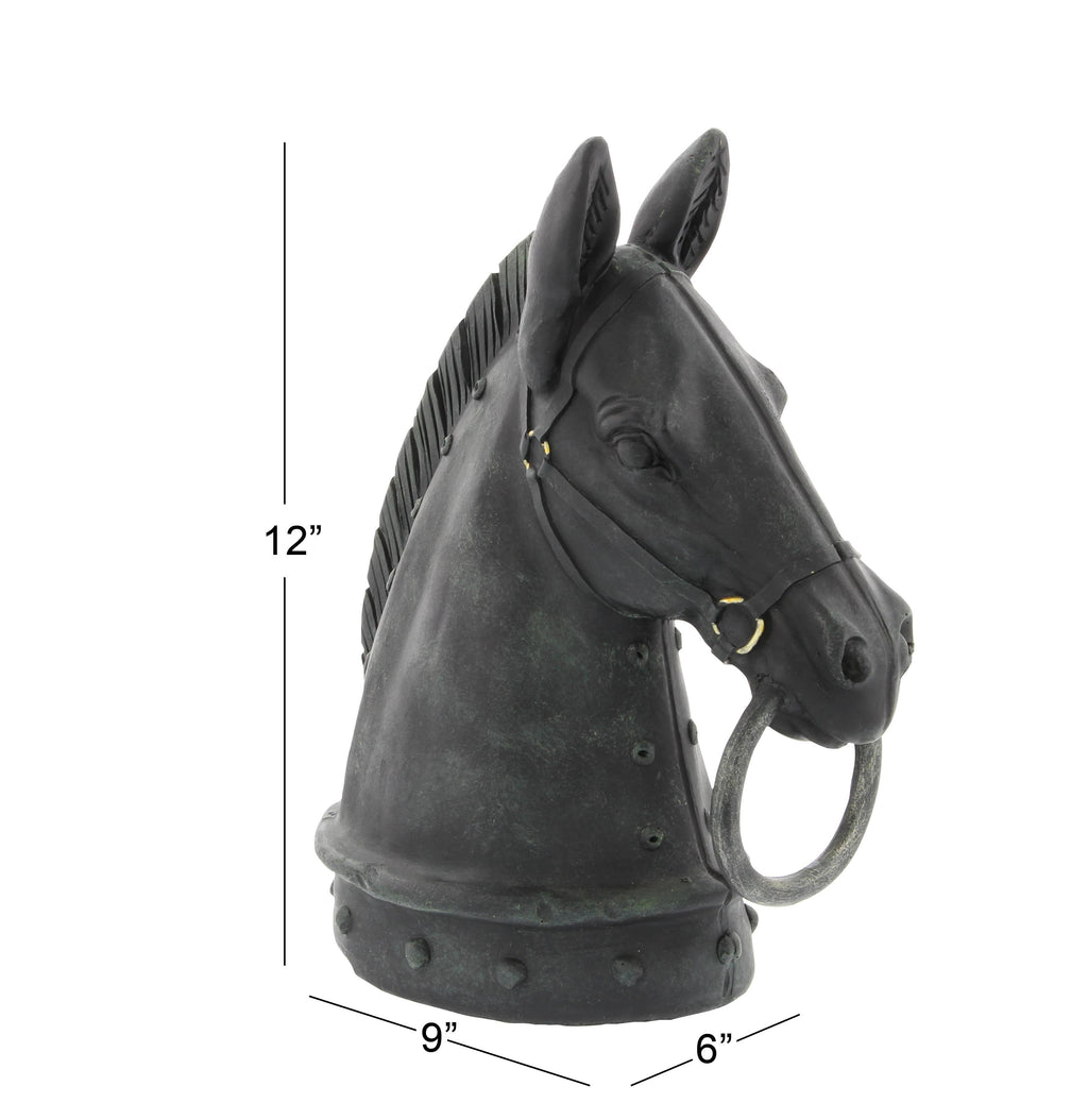Traditional Black Polystone Sculpture Regular
