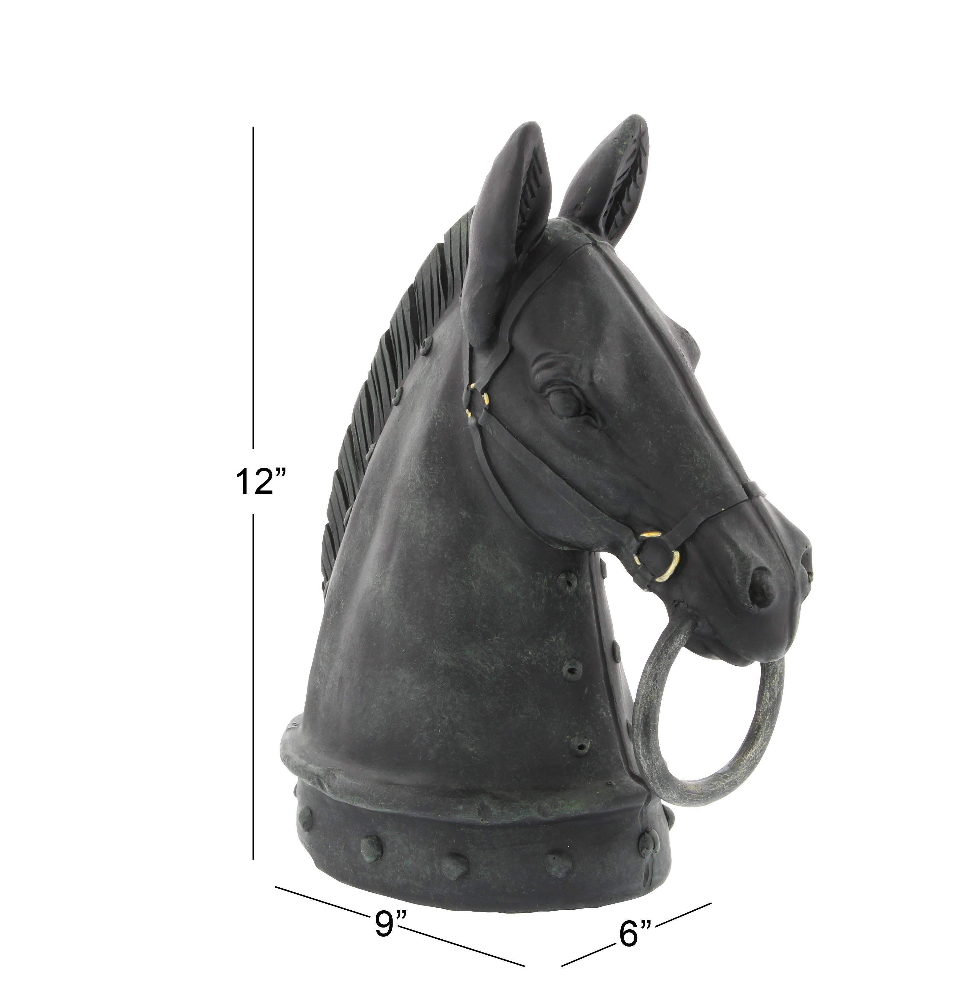 Traditional Black Polystone Sculpture Regular