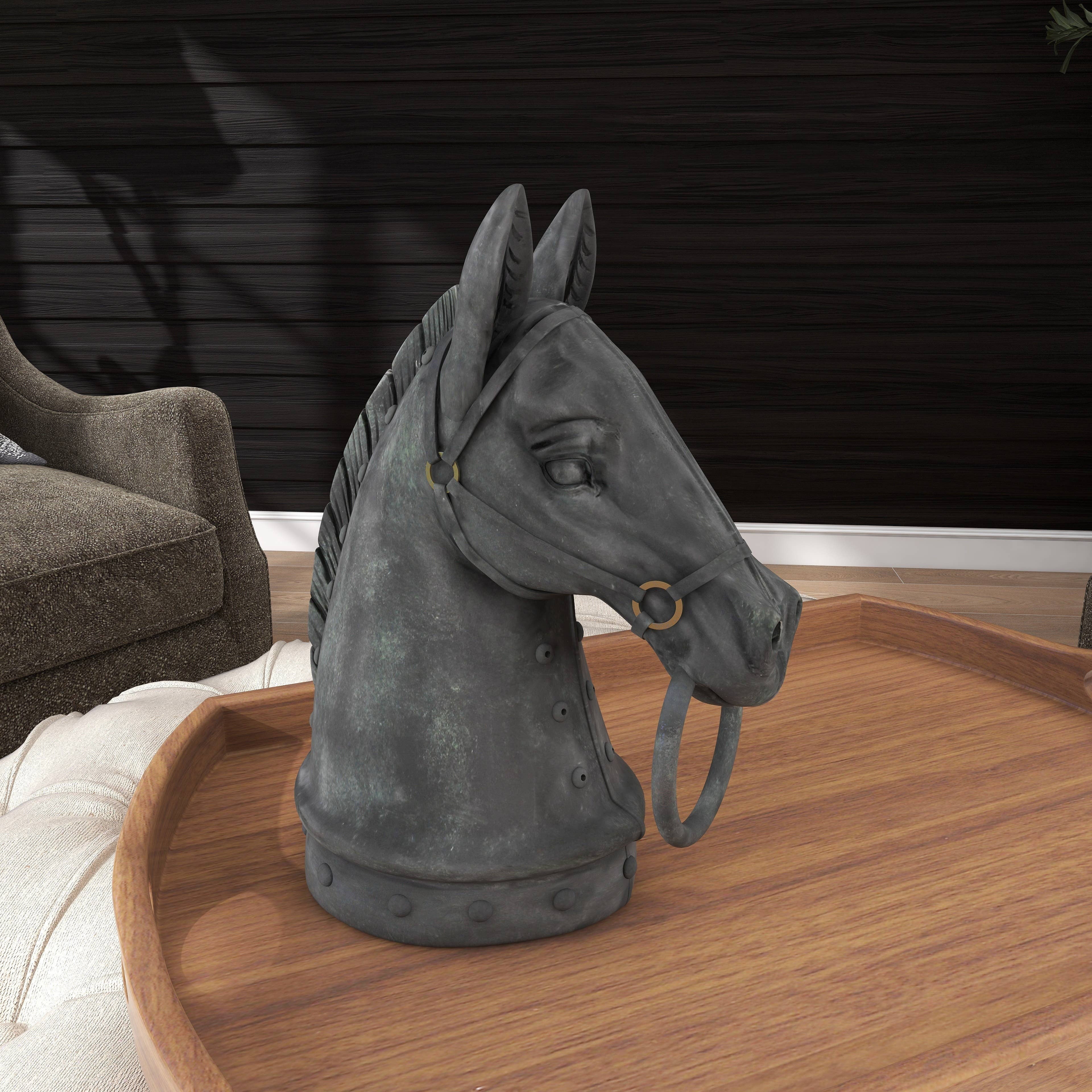 Traditional Black Polystone Sculpture Regular