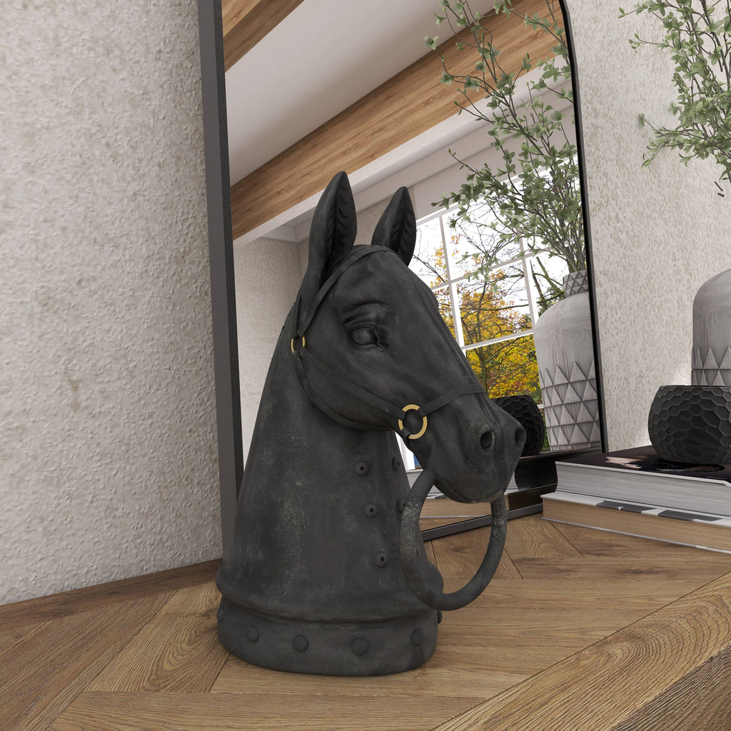 Traditional Black Polystone Sculpture Regular