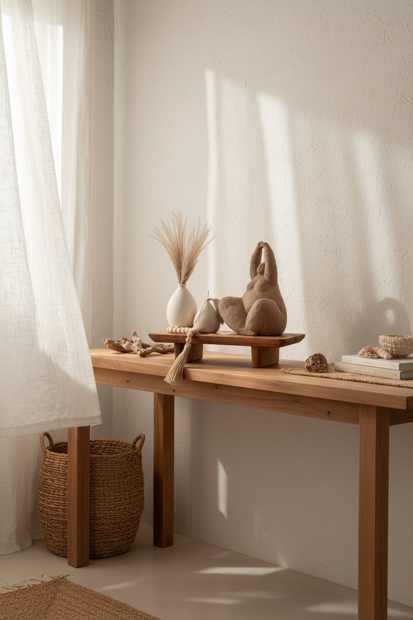 Mango Wood Pedestal Tray