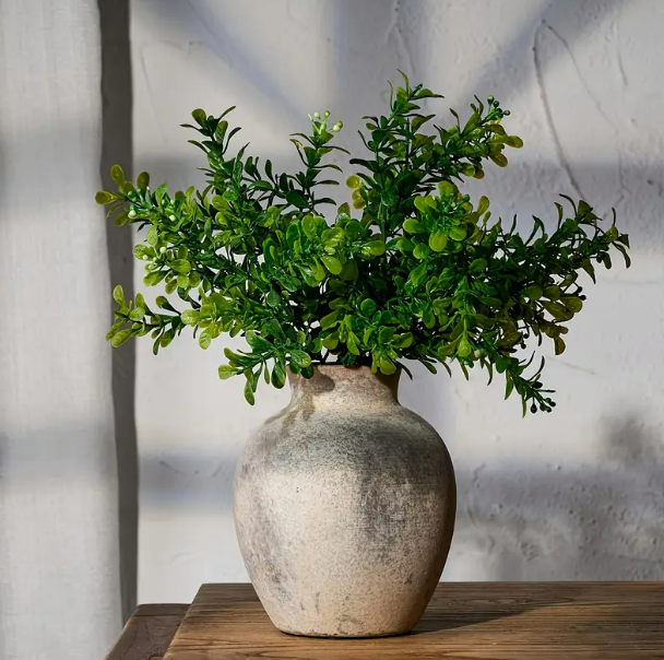 Clouded Round Ceramic Vase