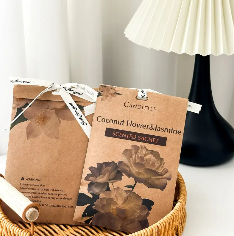 Coconut Flower + Jasmine Scented Sachet