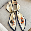 Navy Carriage Print Multifunctional Scarf Bandana